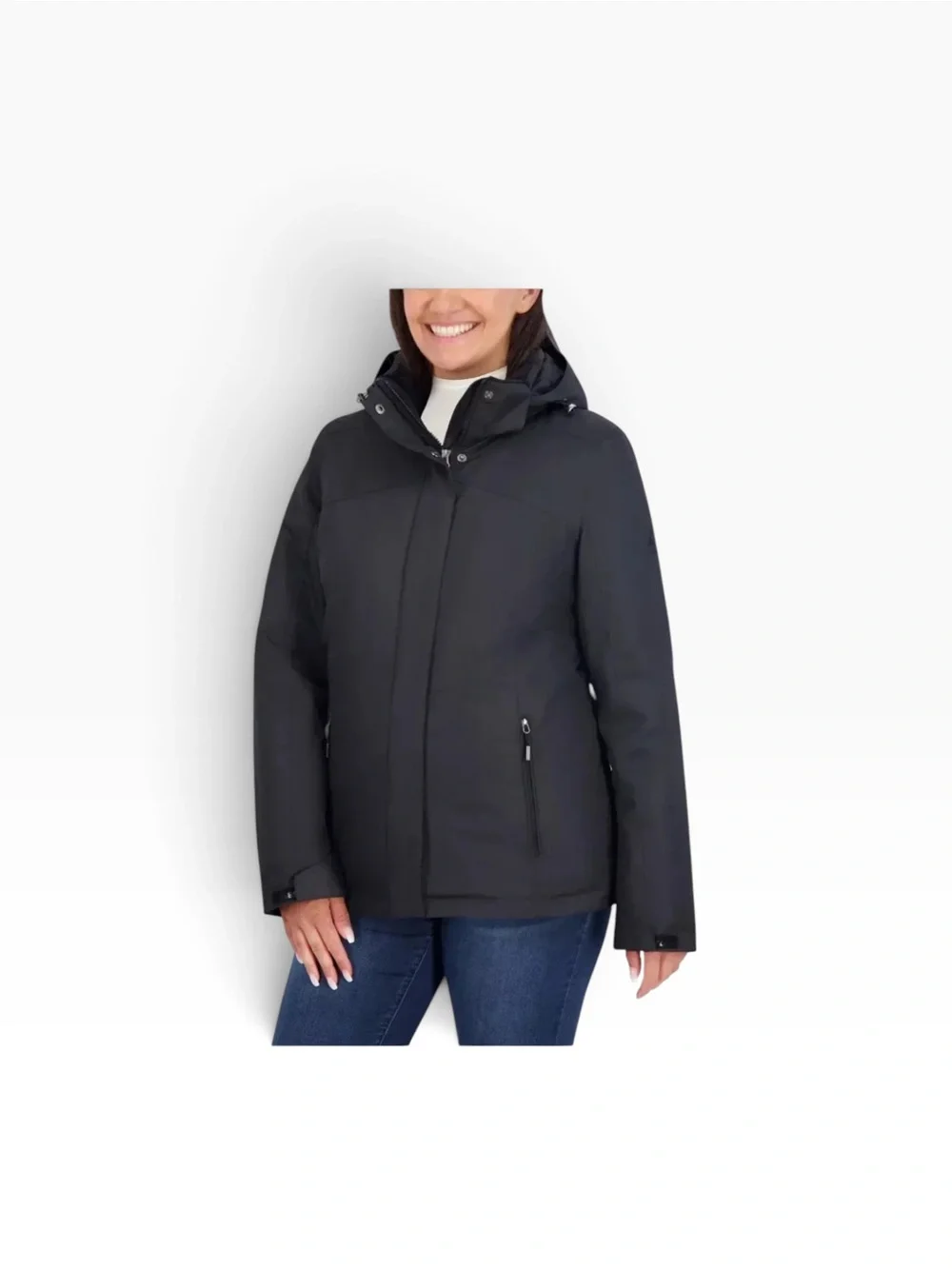 Gerry Ladies’ Snow‑Sky Jacket NWOT | XL Black Waterproof Insulated Hooded Coat